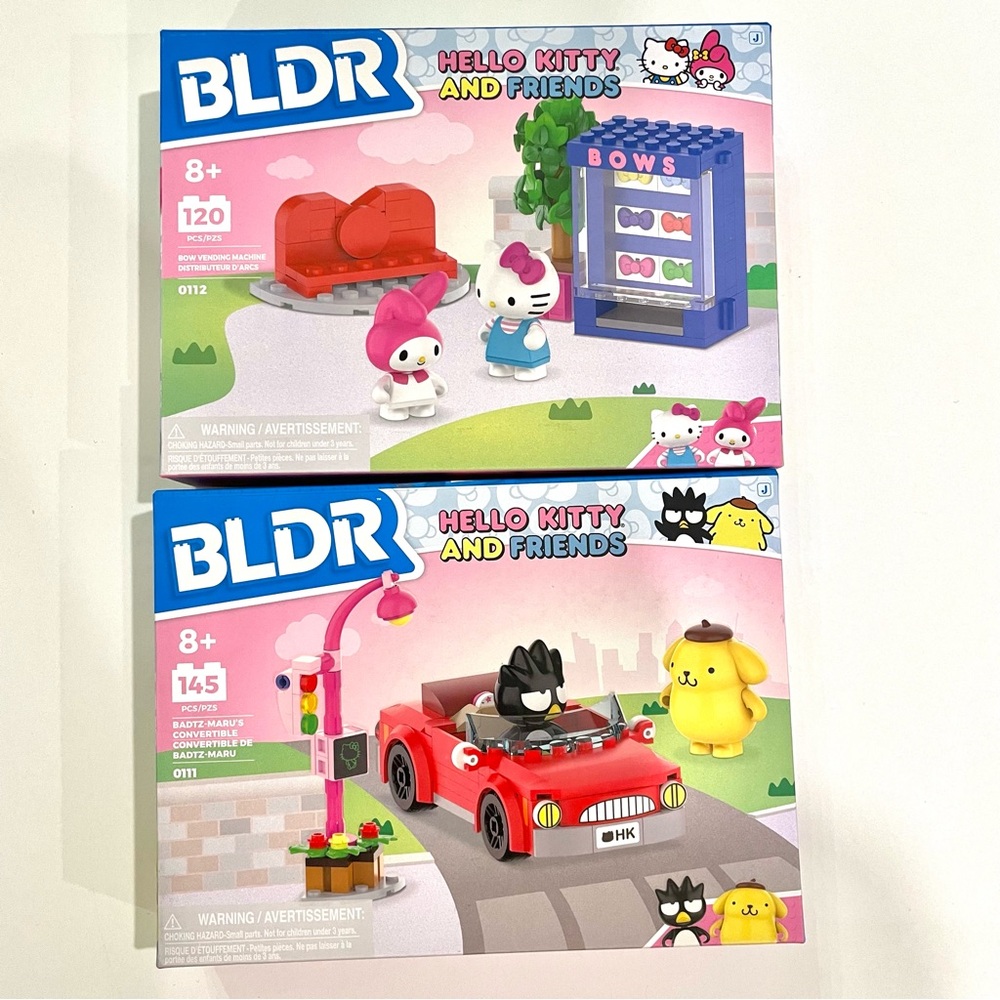 2-Pack BLDR Hello Kitty & Friends Building Sets-Badtz-Maru Pompompurin My Melody